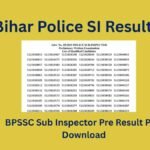 Bihar Police SI Result 2026