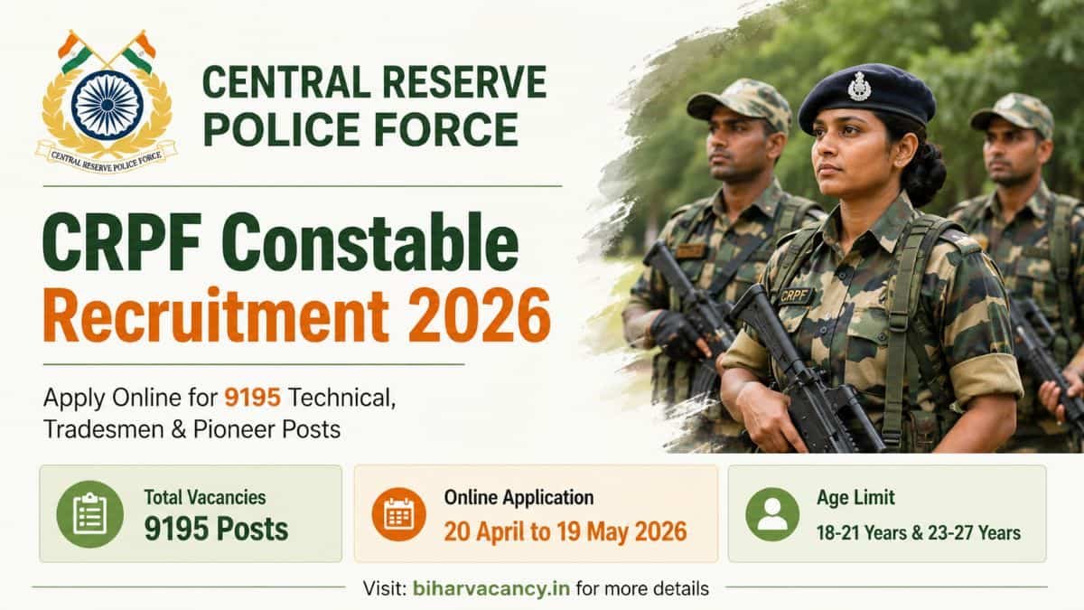 CRPF Constable Tradesman Vacancy 2026