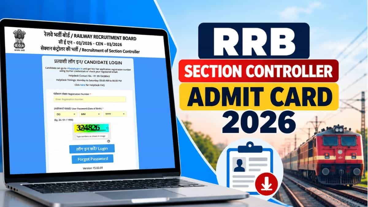 RRB Section Controller Admit Card 2026